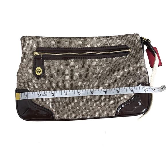 COACH Poppy Signature C Mini Oxford East/West Swingpack Canvas Crossbody - Picture 9 of 11